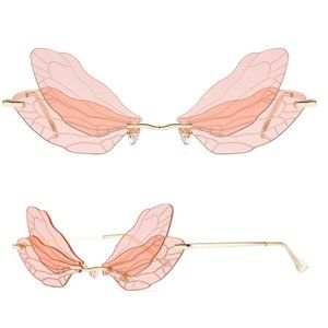 Fairy Wing Glasses - Pink